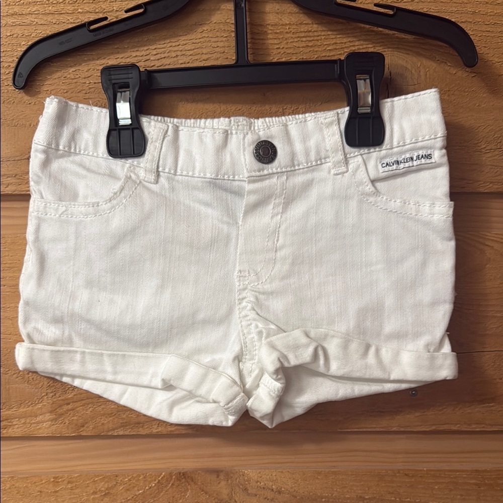 Calvin Klein Jeans white Denim Shorts 24 Months